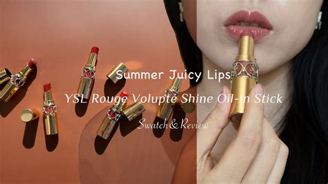 Ysl Yves Saint Laurent Rouge Volupte Shine Lipstick Balm In Chili