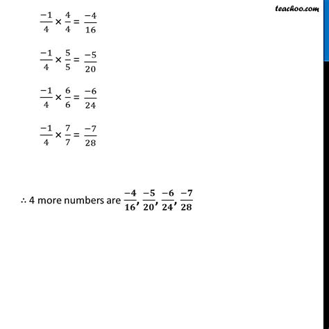 Write More Rational Numbers In Ii Teachoo