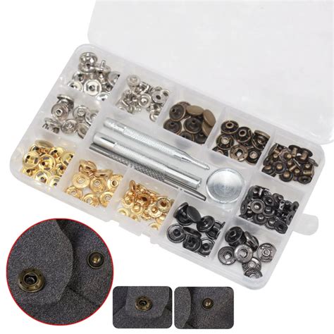 Aliexpress Buy Snap Fasteners Press Stud Kit Set With Tool Inbox