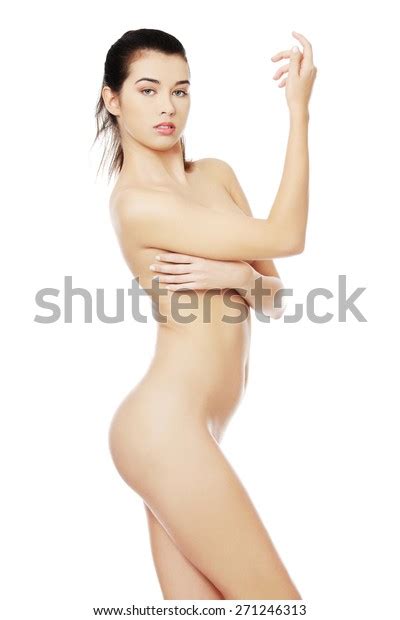 Side View Nude Woman Posing Camera Stock Photo Shutterstock