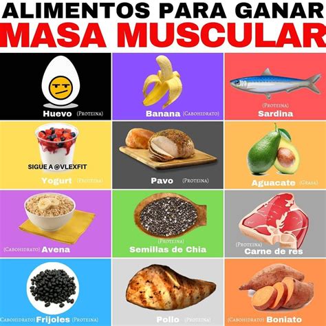 Nutricionejerciciosalud On Instagram Alimentos Para Ganar Masa