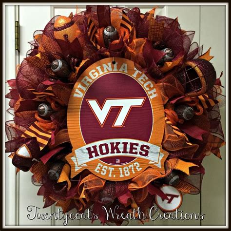 Virginia Tech Deco Mesh Wreath By Twentycoats Wreath Creations 2016