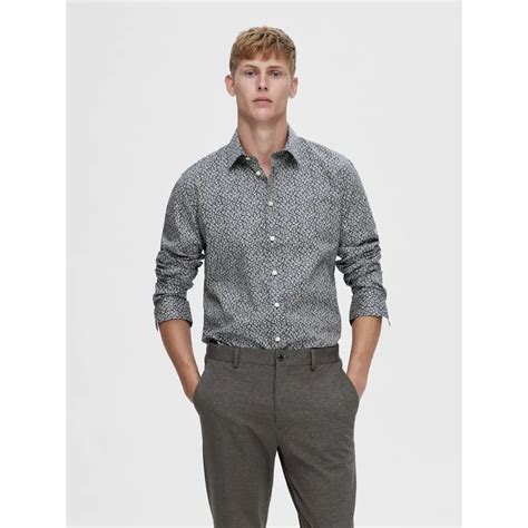 Selected Slim Soho Aop Shirt L S Muotitalolehto