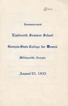 Commencement Program 1935 August By GCSU GCSU