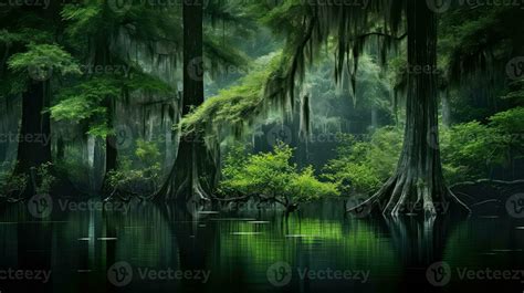 AI generated nature cypress swamp landscape 35492347 Stock Photo at ...