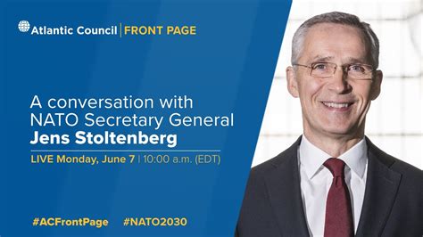 A Conversation With Nato Secretary General Jens Stoltenberg Youtube