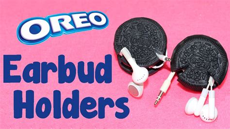 Diy Crafts How To Make Oreo Cookie Earbud Holders Diy Earphone Organizer Tutorial Youtube