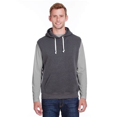 Promotional Adult Triblend Fleece Sleeveless Hooded Sweatshirt Personalized With Your Custom Logo