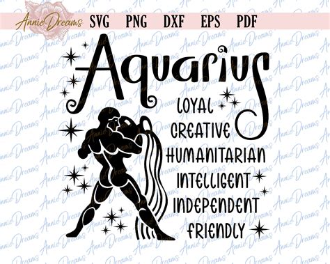 Aquarius Horoscope Zodiac Signs Aquarius Cricut Cut Files Cutting