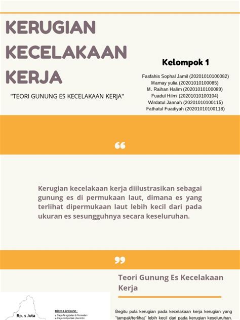 Kerugian Kecelakaan Kerja Pdf