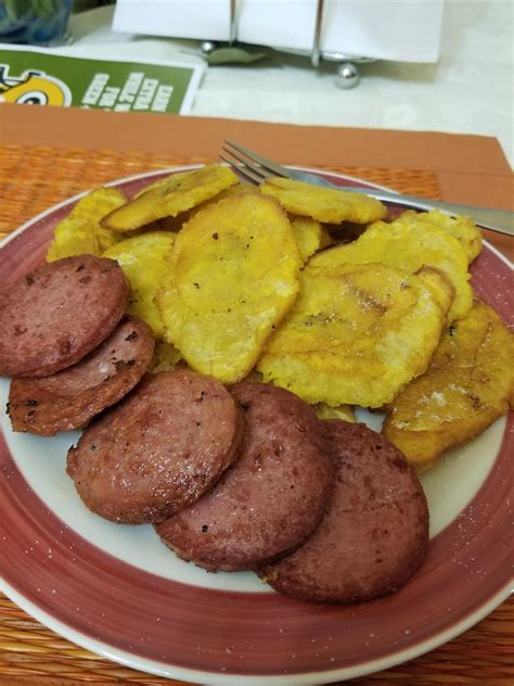 I Ate Dominican Salami And Fried Plantains Rfood