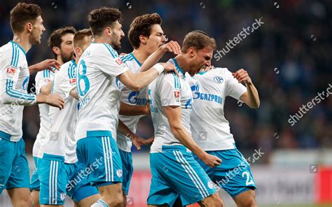 Schalkes Benedikt Hoewedes R Celebrates Scoring Editorial Stock Photo