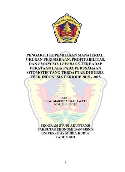 Top PDF Pengaruh Kepemilikan Manajerial Ukuran Perusahaan 123dok