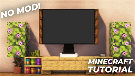 Minecraft No MOD How to build a modern TV Tutorial 初心者でも簡単テレビの作り