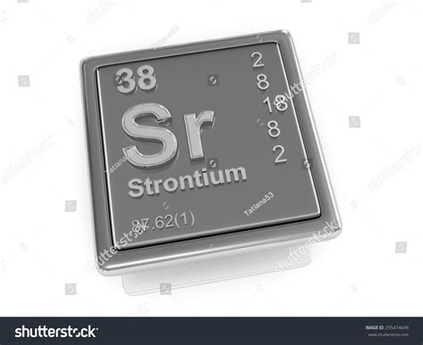 Strontium Chemical Element 3d Stock Illustration 255474649