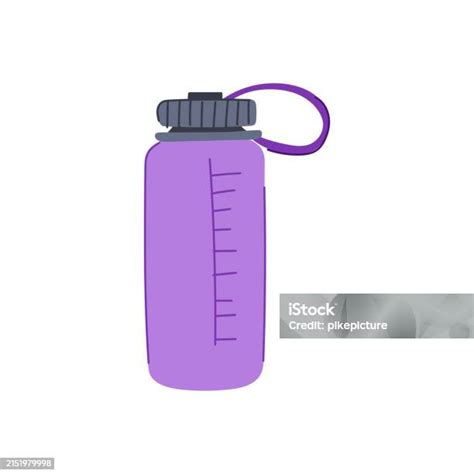 Metal Reusable Water Bottle Cartoon Vector Illustration Stock Illustration Download Image Now