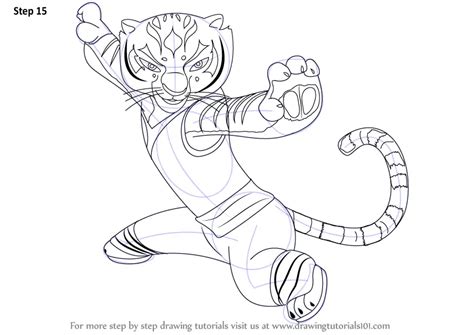 Learn How to Draw Tigress from Kung Fu Panda (Kung Fu Panda) Step by ...