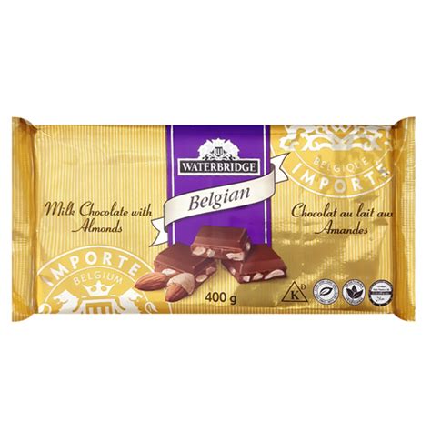 Water Bridge Belgian Milk Chocolate With Almonds 400g Supersavings