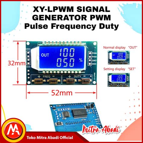 Jual XY LPWM Signal Generator PWM Pulse Frequency Duty Cycle Module LCD