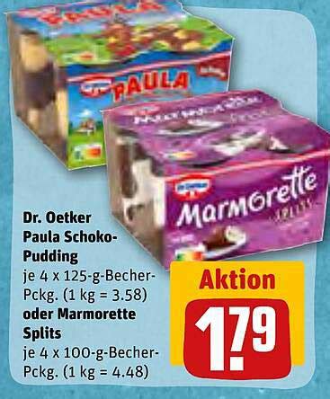 Dr Oetker Paula Schoko Pudding Oder Marmorette Splits Angebot Bei REWE