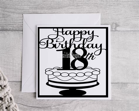 Excited To Share This Item From My Etsy Shop Happy Birthday Card Svg