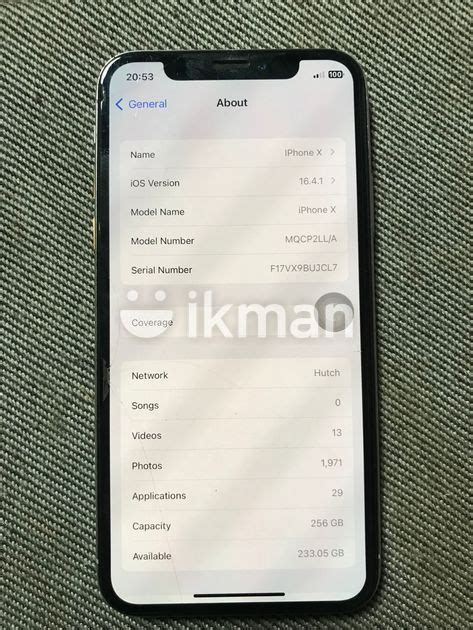 Apple IPhone X 256gb Used In Horana Ikman