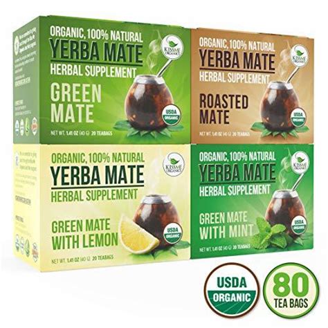 Organic Yerba Mate Tea Bags Variety Pack Mate Cocido Natural