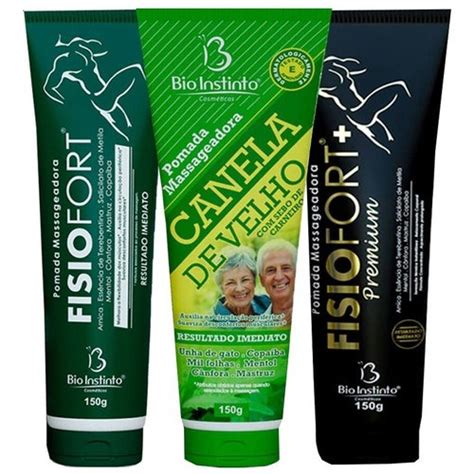 Kit Pomadas Massageadora Bio Instinto Canela De Velho Fisiofort