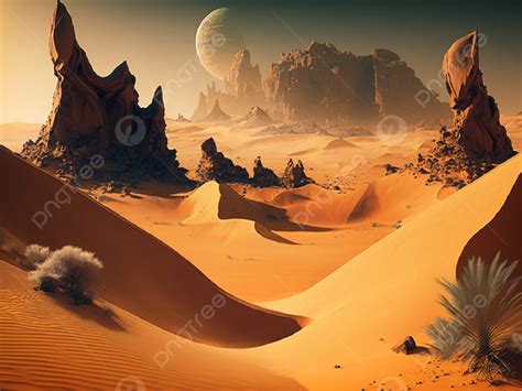 Desert Yellow Sand Landscape Background Desert Yellow Sand Sand