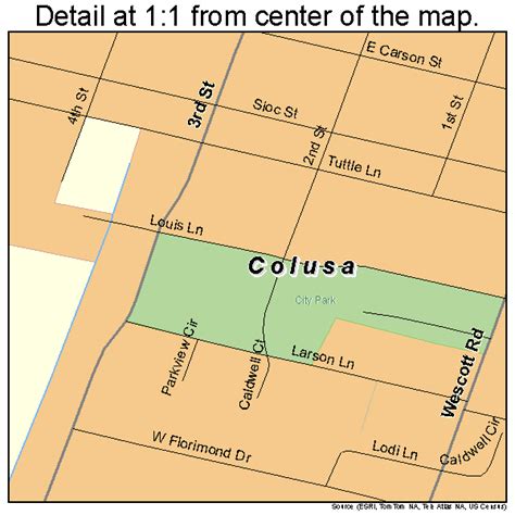 Colusa California Street Map 0614946