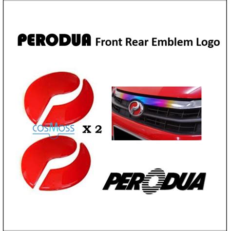 PERODUA MYVI OLD EMBLEM LOGO 2PCS Front Rear Sticker Lazada