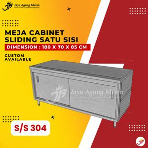 Jual Meja Kabinet Dapur Stainless Pintu Geser Cabinet Sliding Door DS