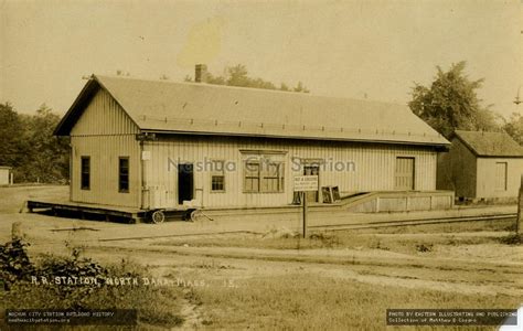 Postcard Railroad Station North Dana Massachusetts Railroad History