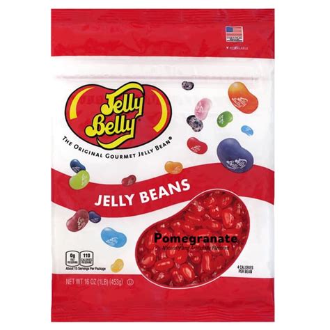 Pomegranate Jelly Beans 16 Oz Re Sealable Bag