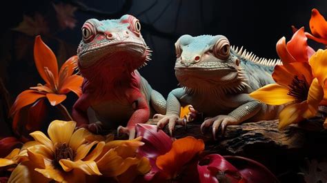 Premium AI Image | Exotic Geckos in their Natural Habitat