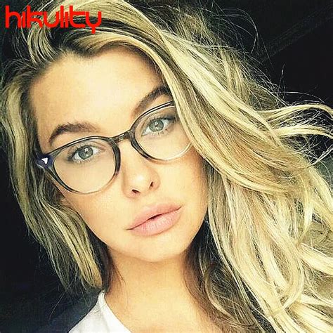 Gradient Olive Green Eyewear Frame Vintage Clear Glasses Women 2018