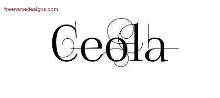 Decorated Name Tattoo Designs Ceola Free Free Name Designs