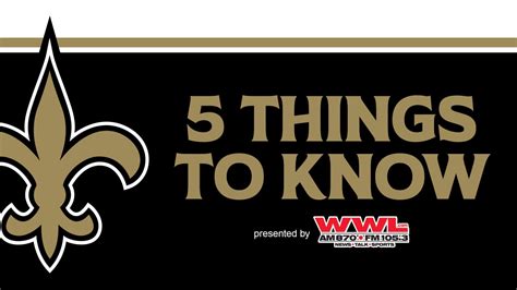 Five things to know about the New Orleans Saints on Wednesday, Jan. 13