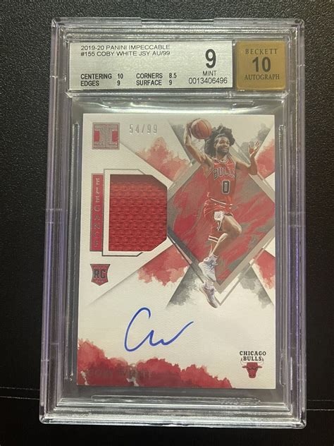 Panini Impeccable Elegance Rc Jersey Autographs Coby White