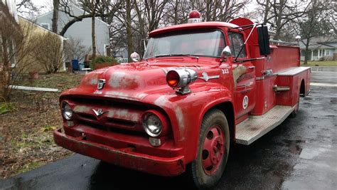 1956 Ford F 600 Fire Truck Is Too Hot Not To Buy Ford Trucks