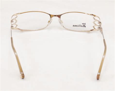 Authentic John Galliano Eyeglasses Frame Women Jg5002 028 Metal Gold Italy Made Ebay