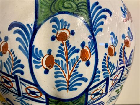 Chinoiserie Dutch Delft Polychrome Faience Lobed Jar Th Century