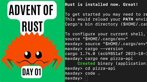 Advent Of Rust Day Install Rust Youtube