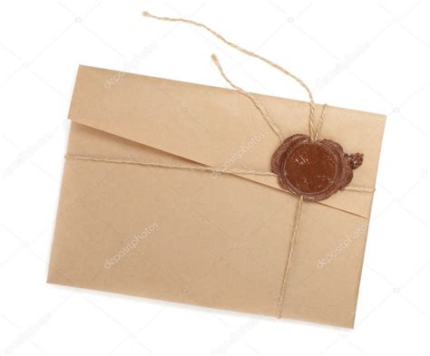 Vintage envelope with stamp Stock Photo by ©karandaev 9696232