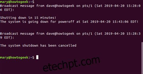 Como Reiniciar Ou Desligar O Linux Usando A Linha De Comando Etechpt
