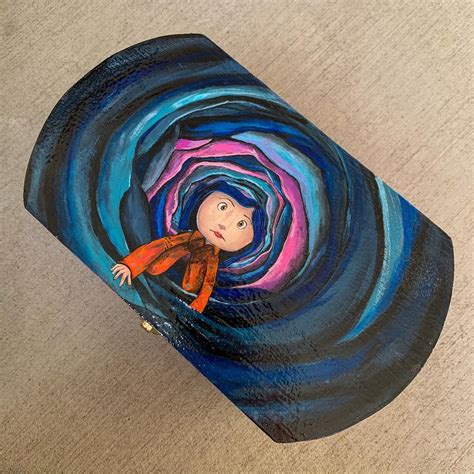 An Old Friend Asked Me To Paint This Coraline Box For His Sweet