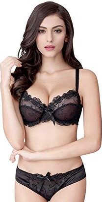 Varsbaby Women Linen Embroidery Lace Bra Sexy Lingerie For Women