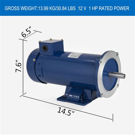 Motor Vevor Dc Velocidad Nominal Rpm Motor El Ctrico De Hp V