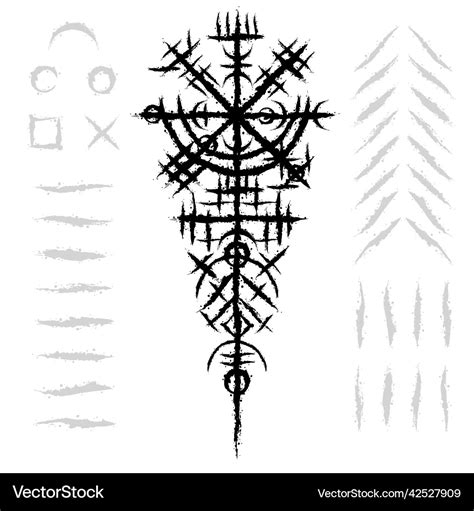 Scandinavian Viking Black Symbol Royalty Free Vector Image