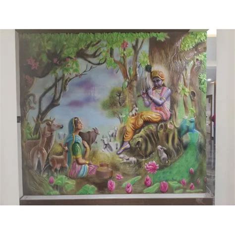 Multicolor Radha Krishna Wall Murals At Best Price In Delhi Shree